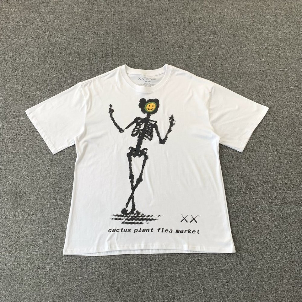 Cactus Plant Flea Market x Kaws Tees - Short Sleeve in White